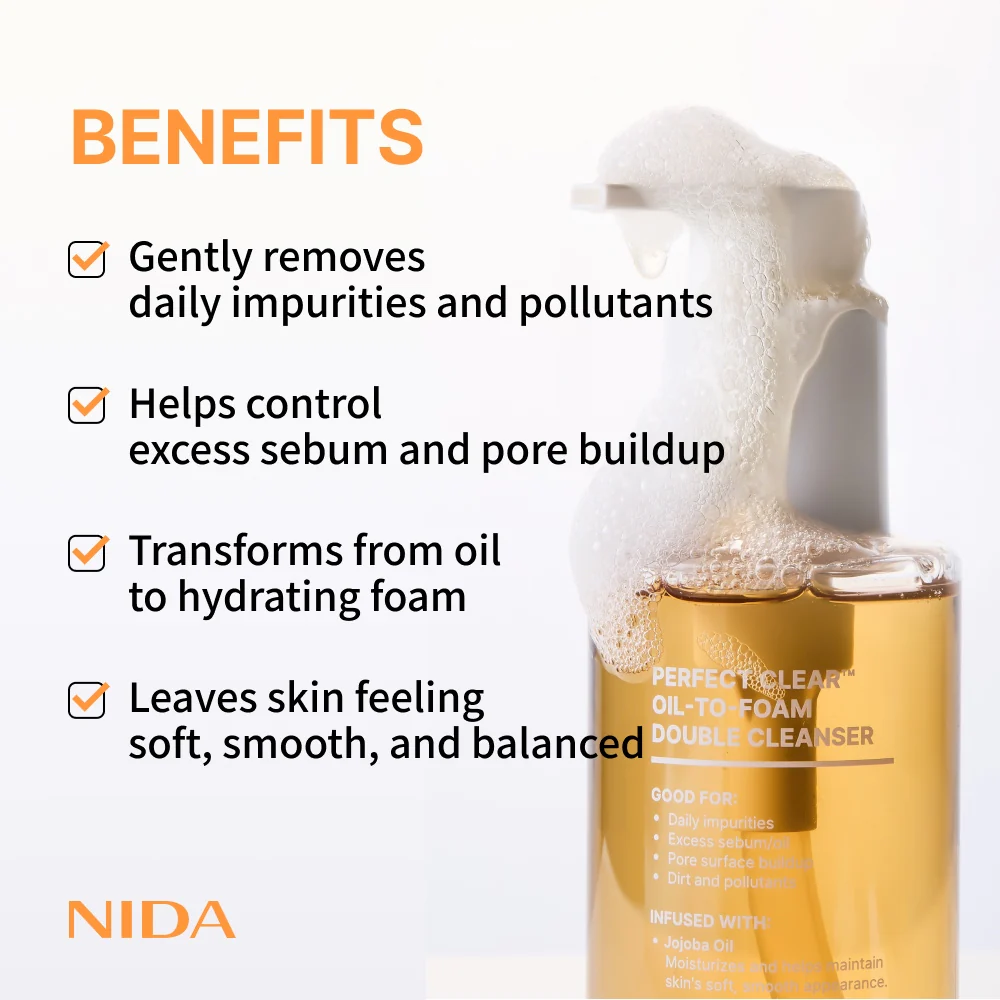 NIDA Perfect Clear™ Oil-to-Foam Double Cleanser - Image 4