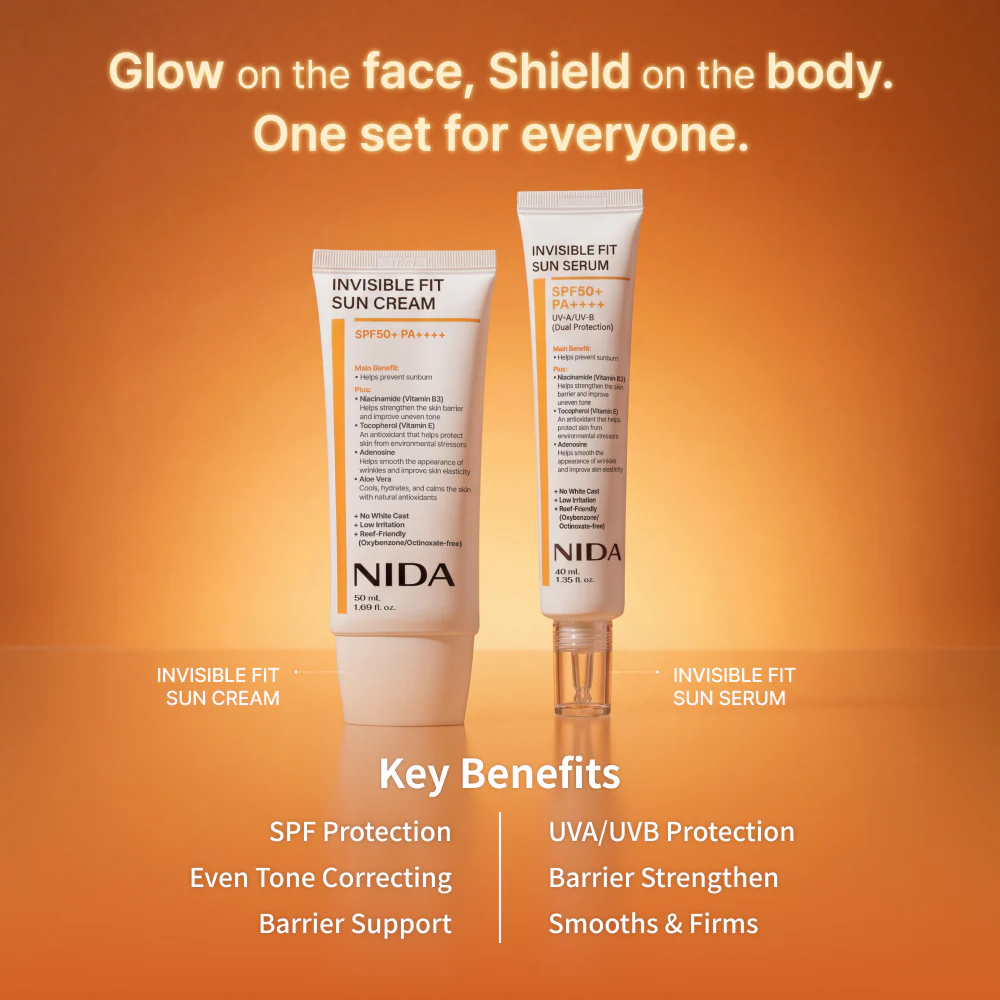 NIDA Invisible Fit Sun Duo (Serum & Cream) - Image 8
