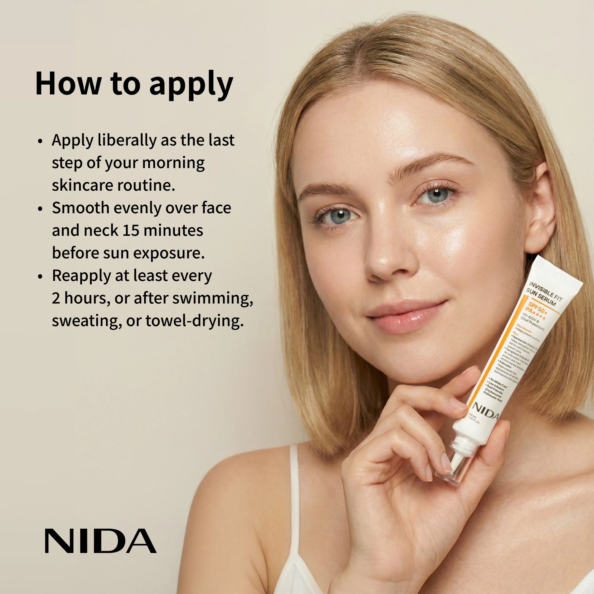 NIDA Invisible Fit Sun Serum for Face - Image 6